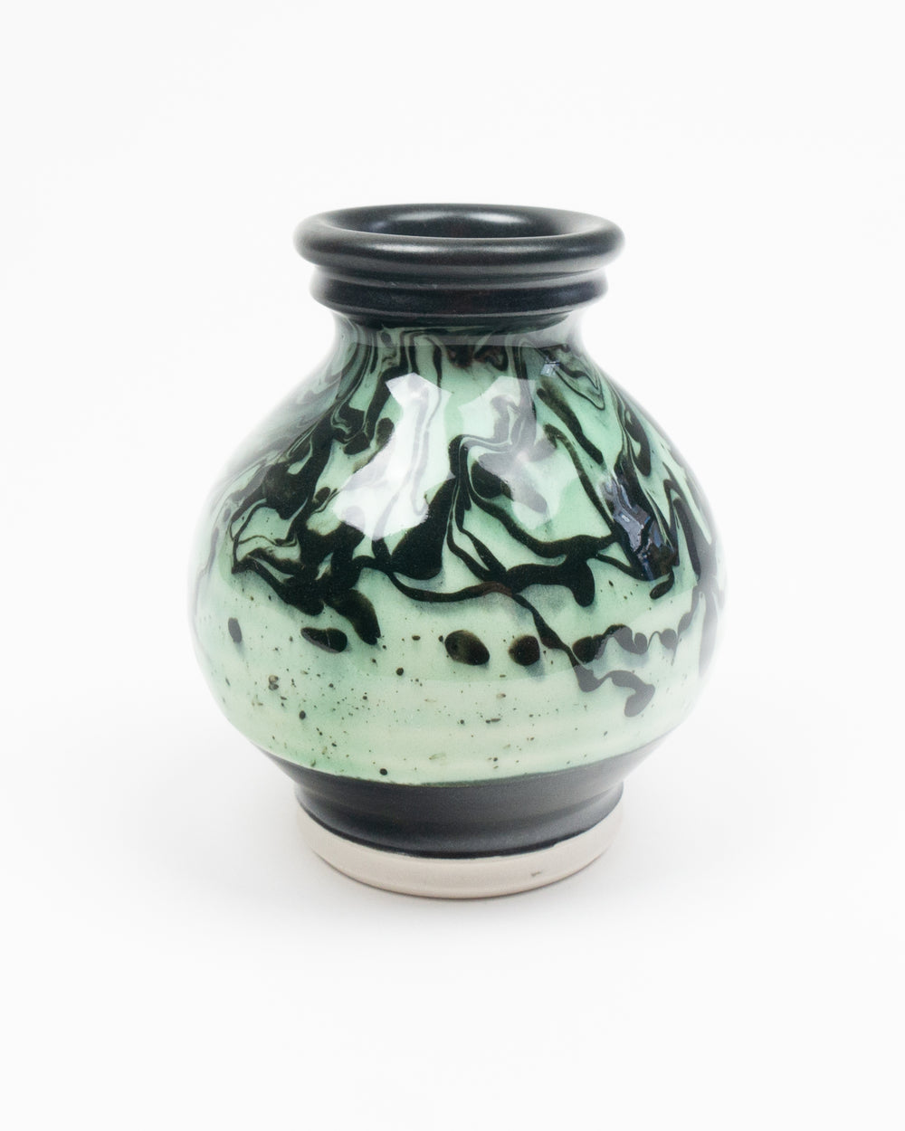 Green Marbleware Bottle Vase